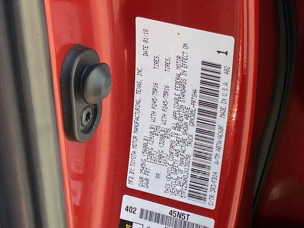 2018 Toyota Tacoma SR V6
